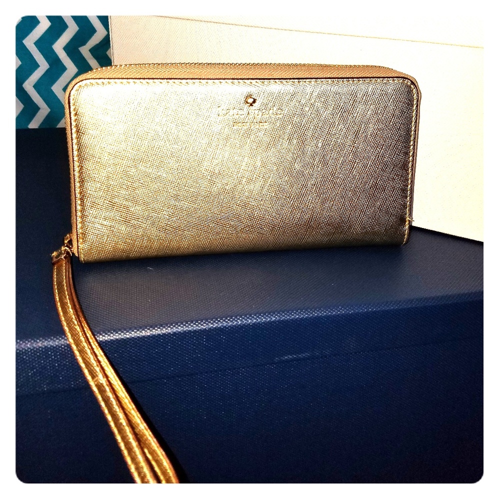 Kate Spade Gold Wristlet